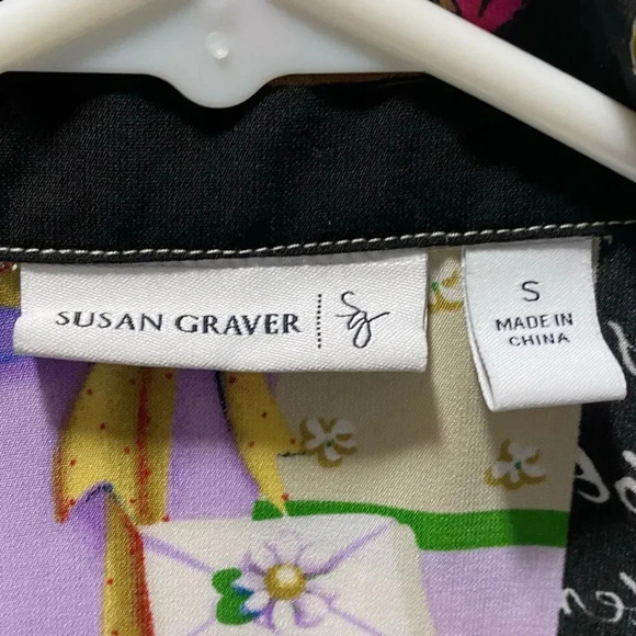 Susan Graver Fashion Themed Scrub Top 👜👠🕶👩🏻‍⚕️ - Picture 2 of 2